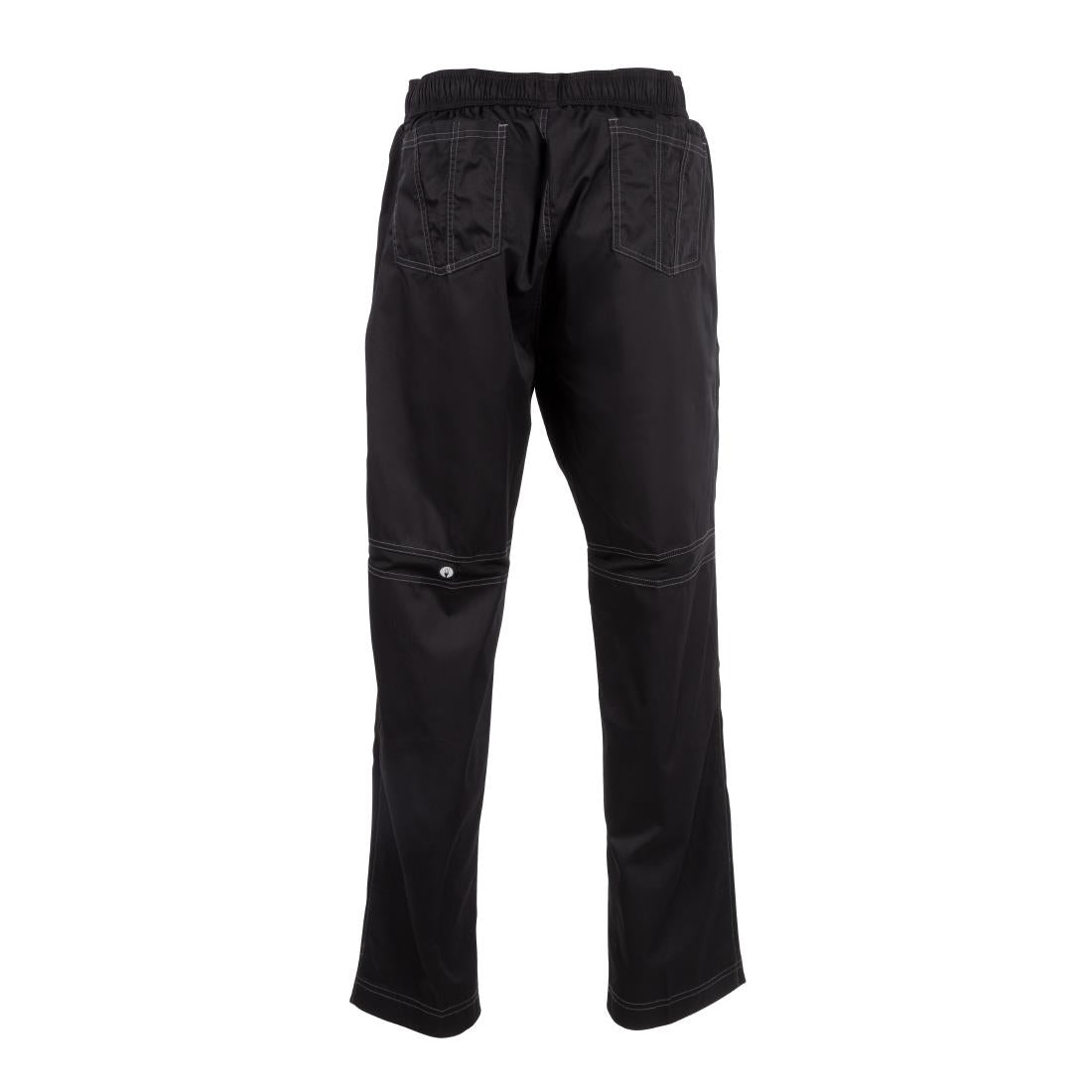 B187-L Chef Works Cool Vent uniseks baggy koksbroek zwart L