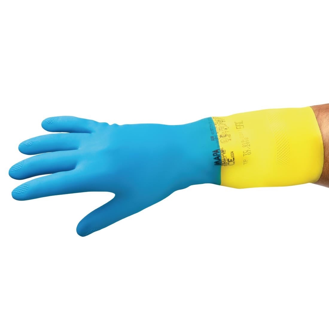 FA296-L MAPA Alto 405 waterdichte heavy-duty werkhandschoenen blauw en geel - L