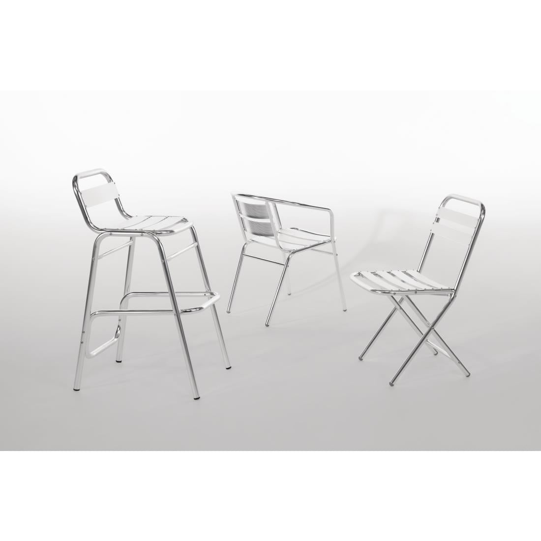 U419 Bolero stapelbare aluminium stoelen (4 stuks)