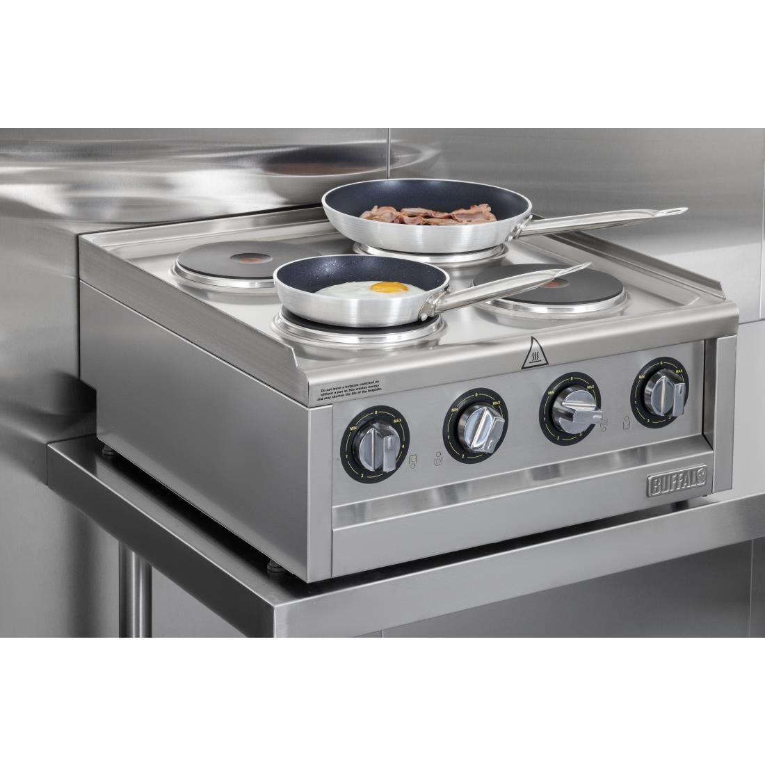 CU471 Buffalo 600-Serie Elektrische Kookplaat Met 4 Kookzones
