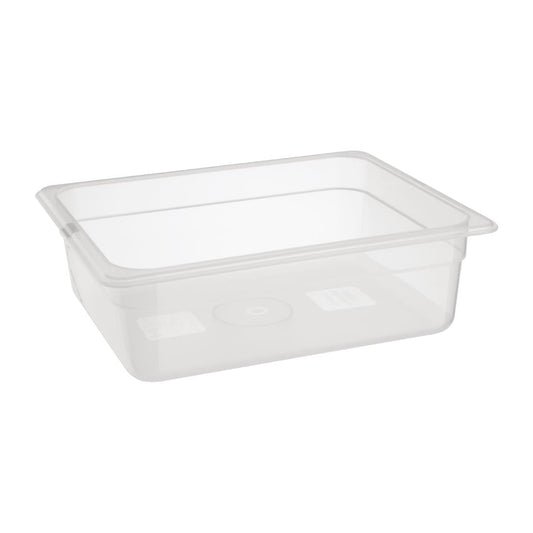 FA823 Nisbets Essentials polypropyleen 1/2 gastronorm bak zonder deksel 10cm