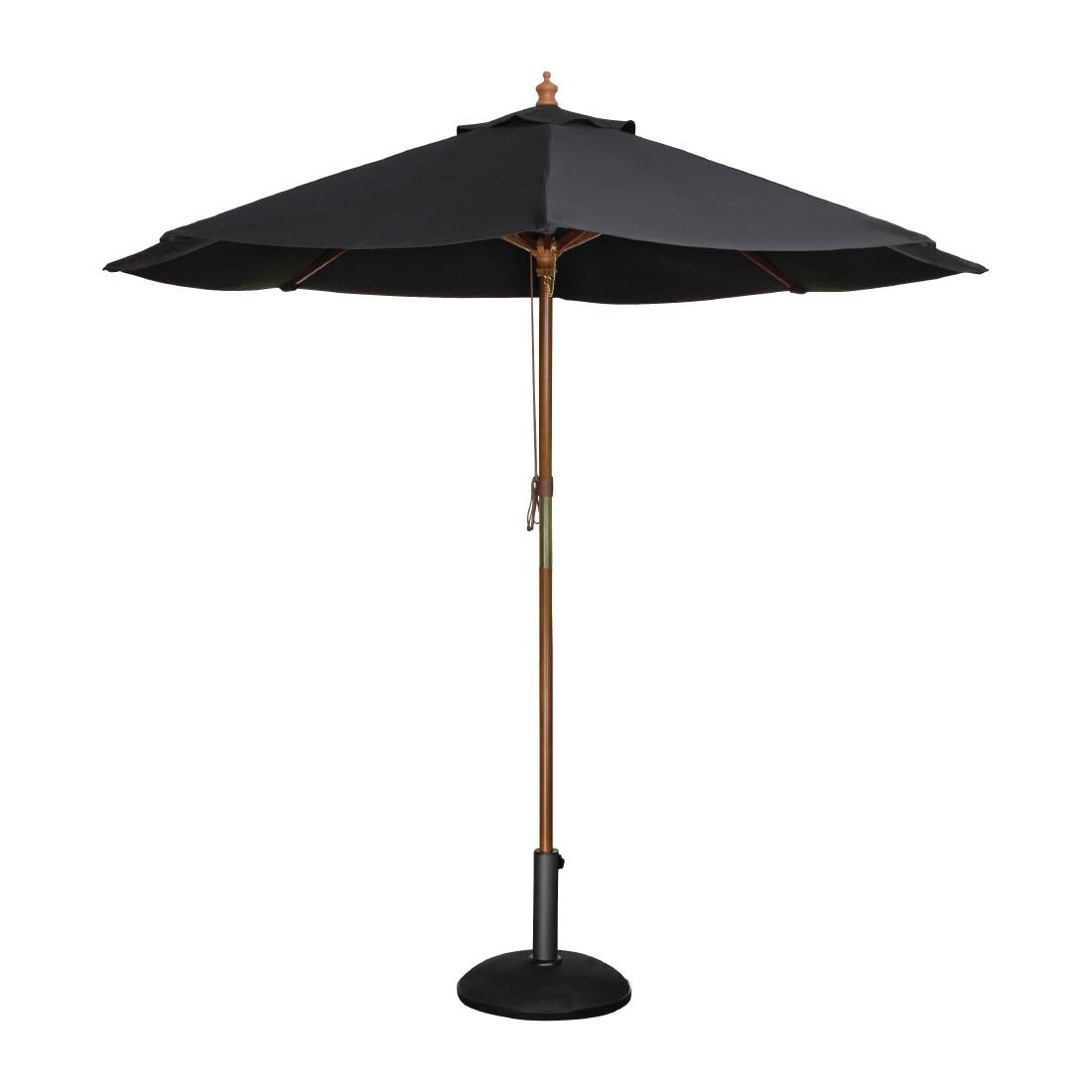 CB517 Bolero ronde parasol zwart 3m