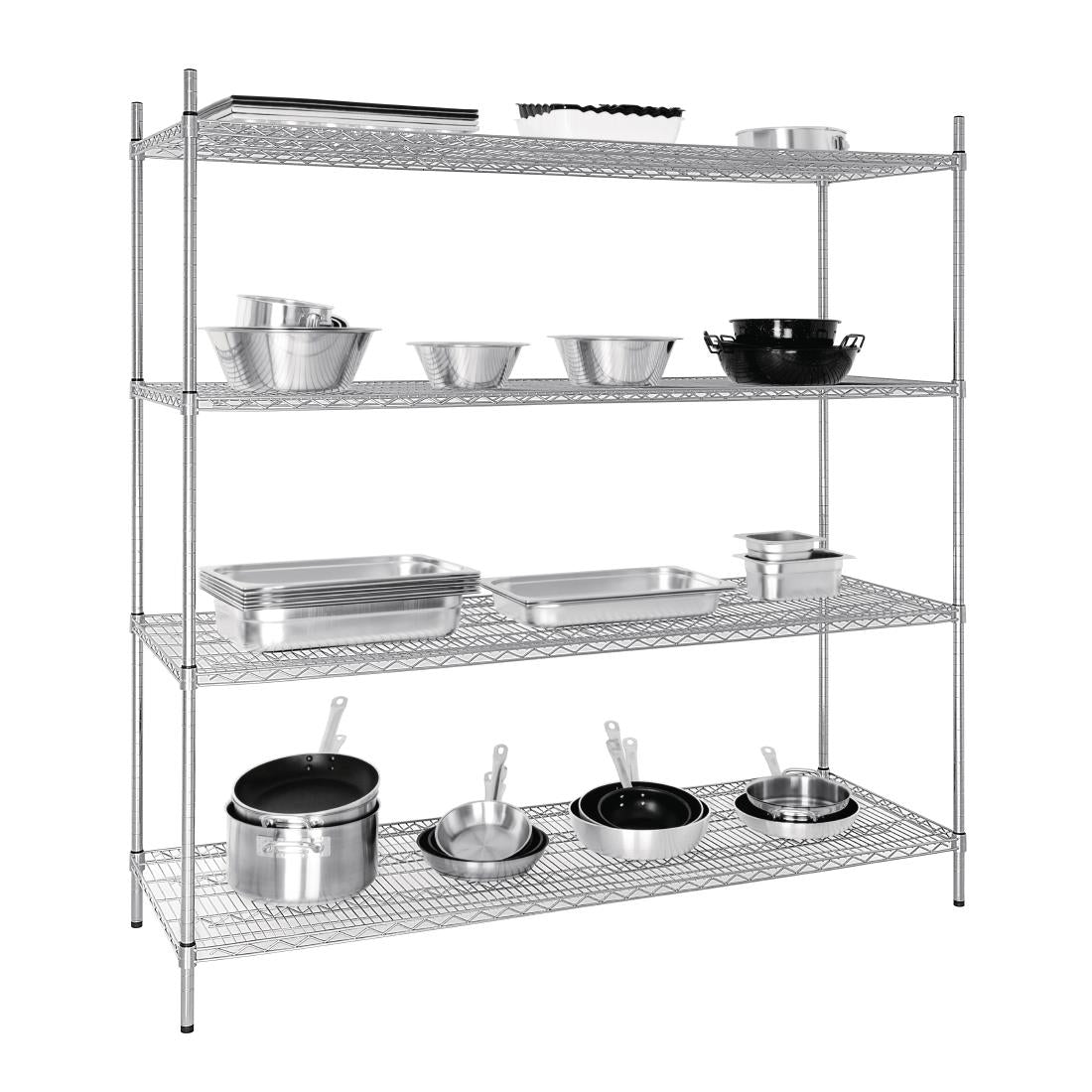 U259 Vogue voorraadrek met 4 schappen 183x61cm