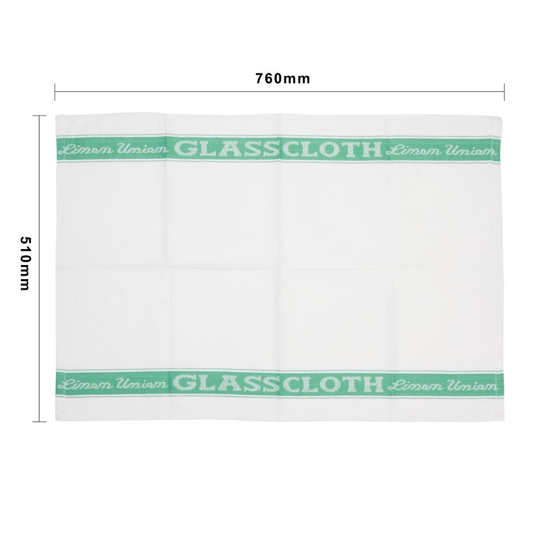E912 Vogue halflinnen glazendoek/poleerdoek groen 76 x 51cm