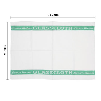 E912 Vogue halflinnen glazendoek/poleerdoek groen 76 x 51cm