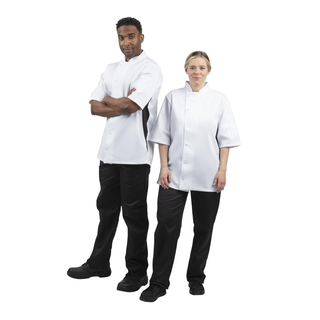 A928-XL Whites Nevada koksbuis wit met zwart contrast XL