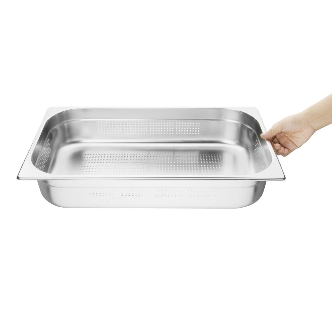 K841 Vogue roestvrijstalen geperforeerde 1/1 gastronorm bak 100mm