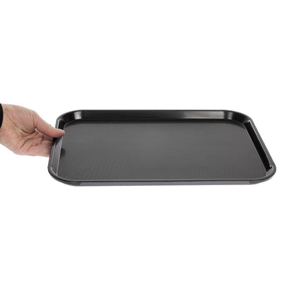 DE312 Cambro polypropyleen fastfood dienblad zwart 410mm