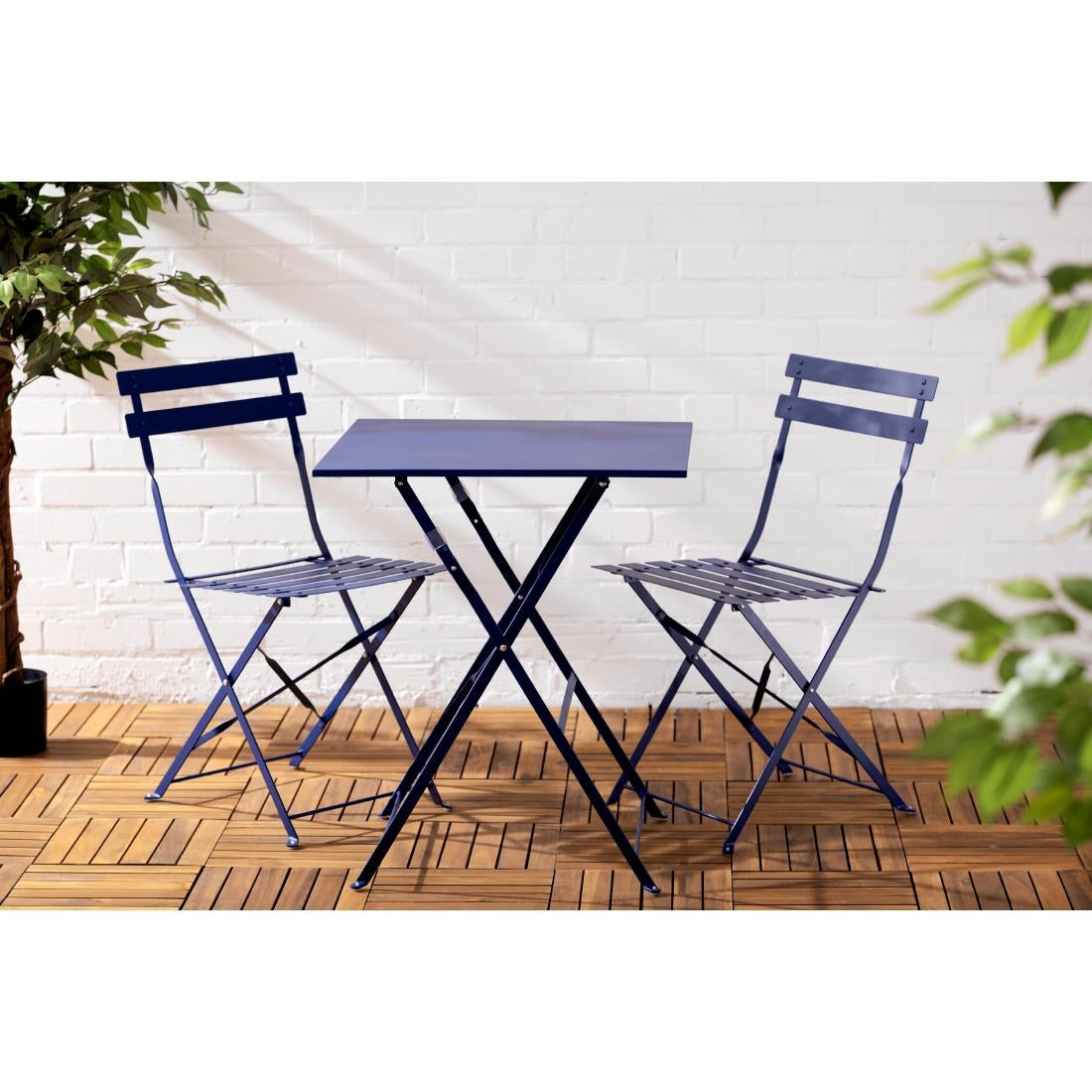 FU540 Bolero Perth Pavement Style Vierkante Tafel Donker Marineblauw
