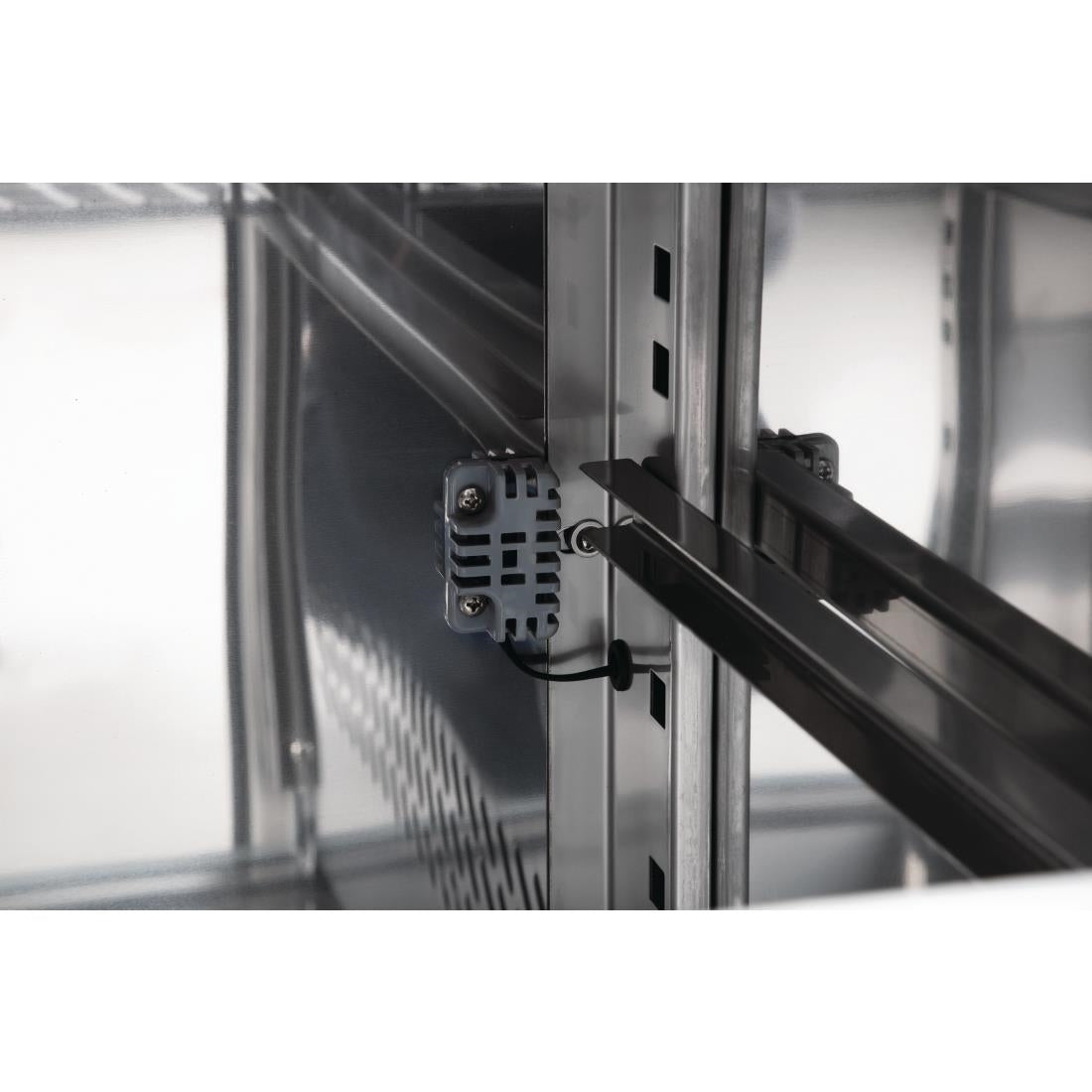 UA048 Polar U-Serie Driedubbele Deur Aanrecht Koelkast 417Ltr