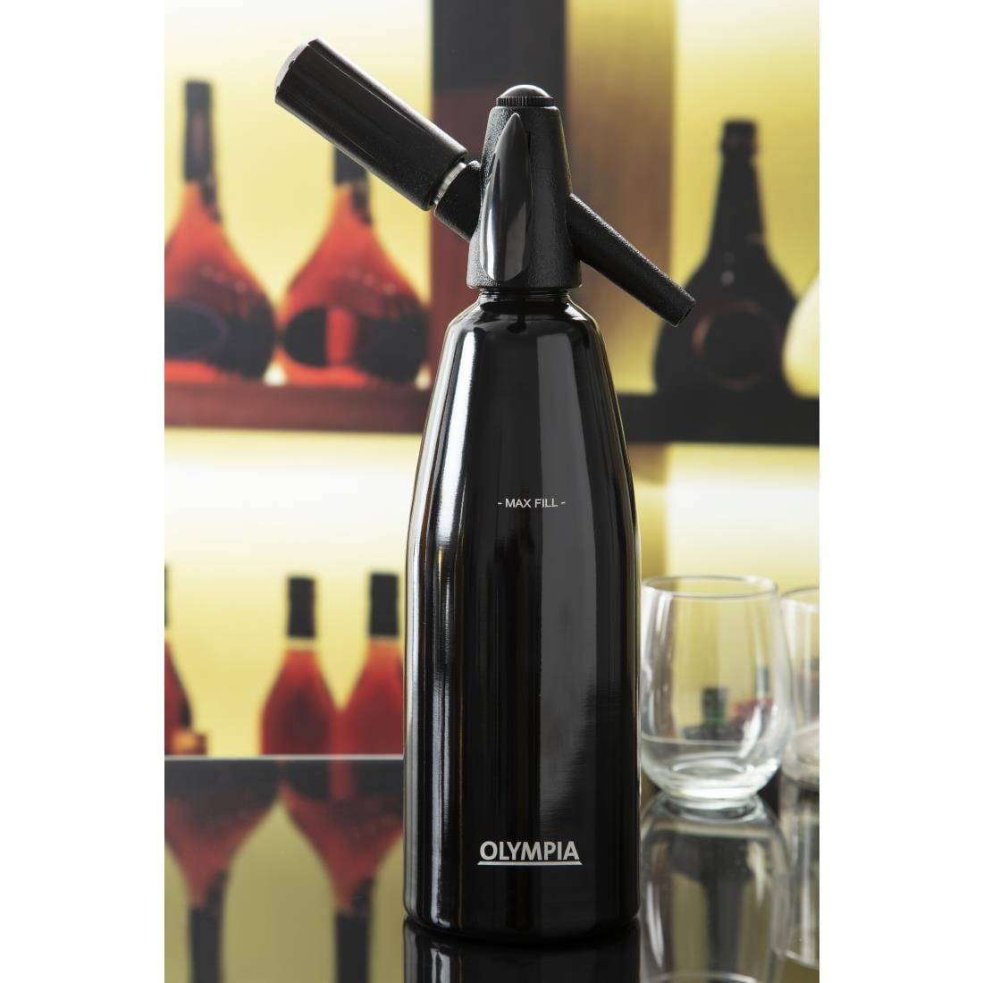 CE341 Olympia soda sifon zwart 1Ltr