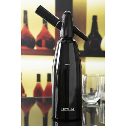 CE341 Olympia soda sifon zwart 1Ltr
