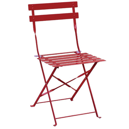 GH555 Bolero stalen opklapbare stoelen rood (2 stuks)