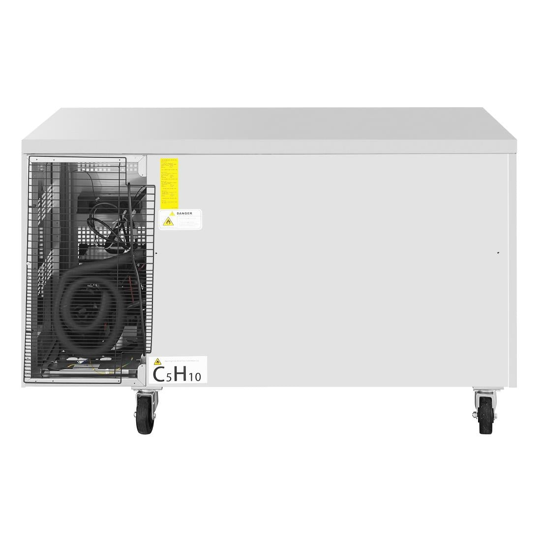 UA105 Polar U-Series slanke dubbeldeurs koelwerkbank