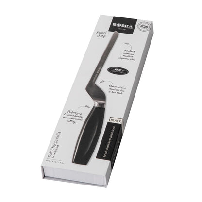 CU107 Boska kaasmes voor zachte kazen zwart handvat 14cm