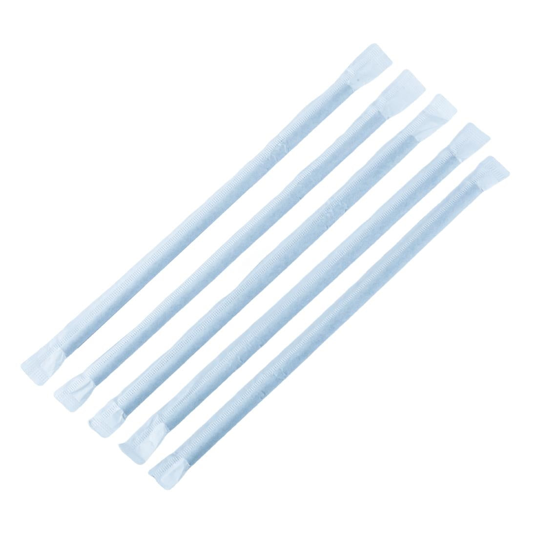 FP444 Fiesta Compostable composteerbare papieren buigrietjes 210mm zwart  Individueel verpakt (250 stuks)
