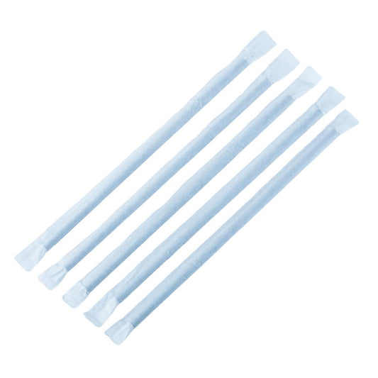 FP444 Fiesta Compostable composteerbare papieren buigrietjes 210mm zwart  Individueel verpakt (250 stuks)
