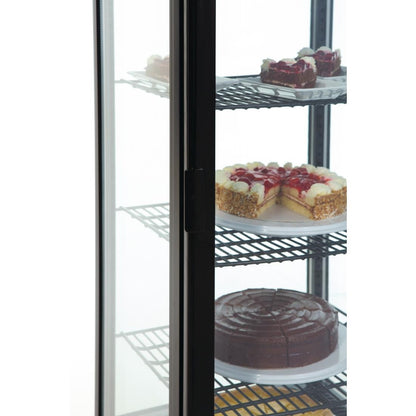 DP289 Polar C-serie koelvitrine met gebogen glasdeur 235L zwart