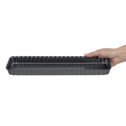 CY117 De Buyer rechthoekige anti-kleef taartvorm met losse bodem 35,6cm