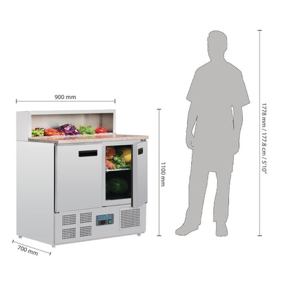 G603 Polar G-serie gekoelde saladette 288Ltr
