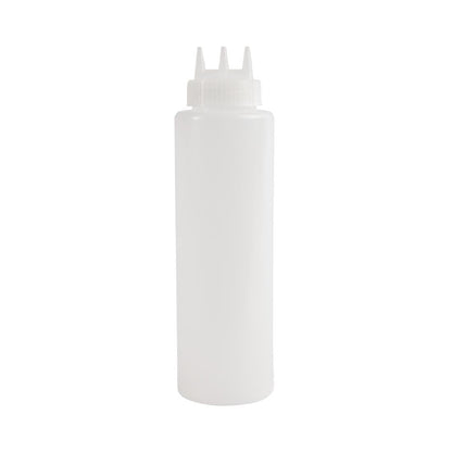 CW726 Vogue knijpfles met 3 spuitmonden transparant 1Ltr