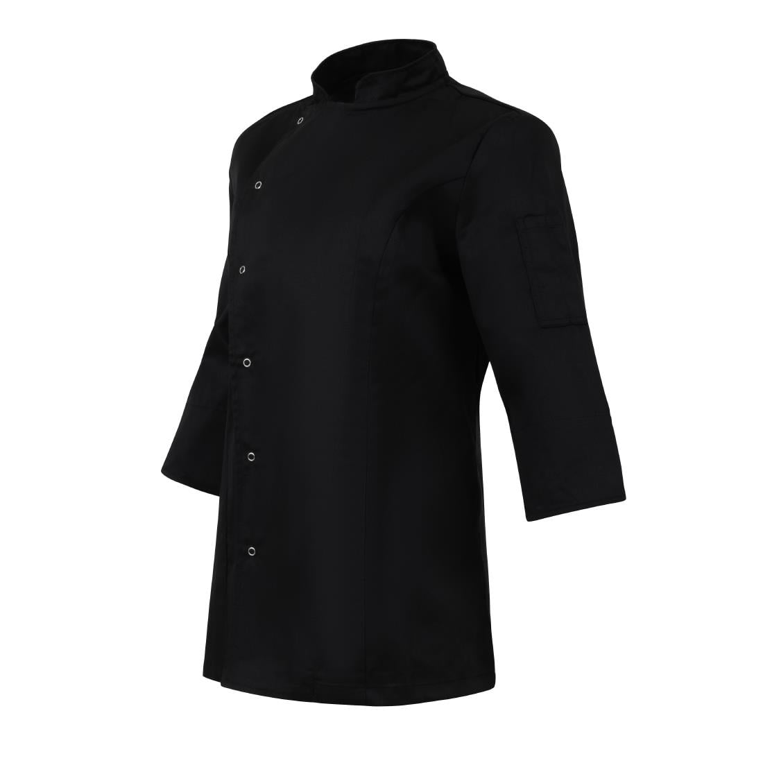 BA110-L Whites Dames Getailleerde Koksjas Zwart Maat L