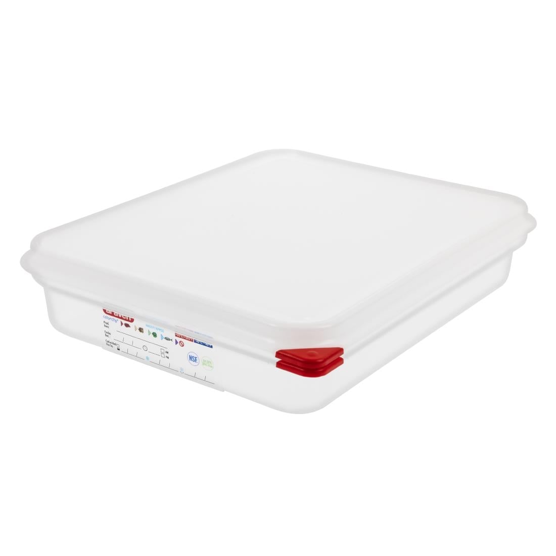 GL261 Araven GN 1/2 voedseldoos met deksel 4Ltr (4 stuks)