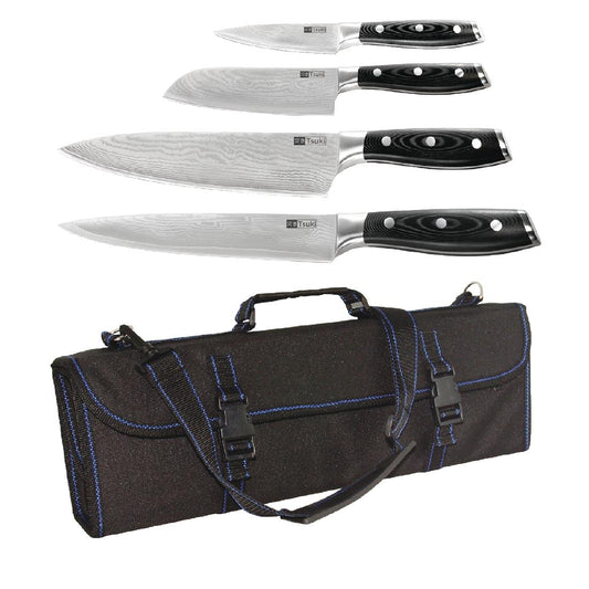 S704 Vogue tsuki 4-delige serie 7 messenset en koffer speciale aanbieding