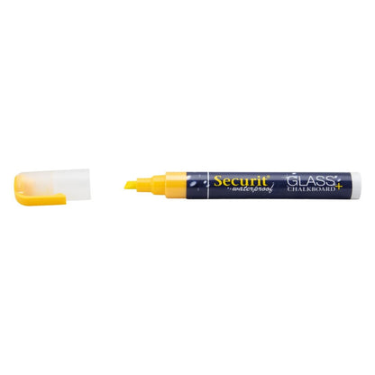 CU772 Securit Waterproof krijtstift (Glas + Krijtbord) in geel met 2-6mm penpunt
