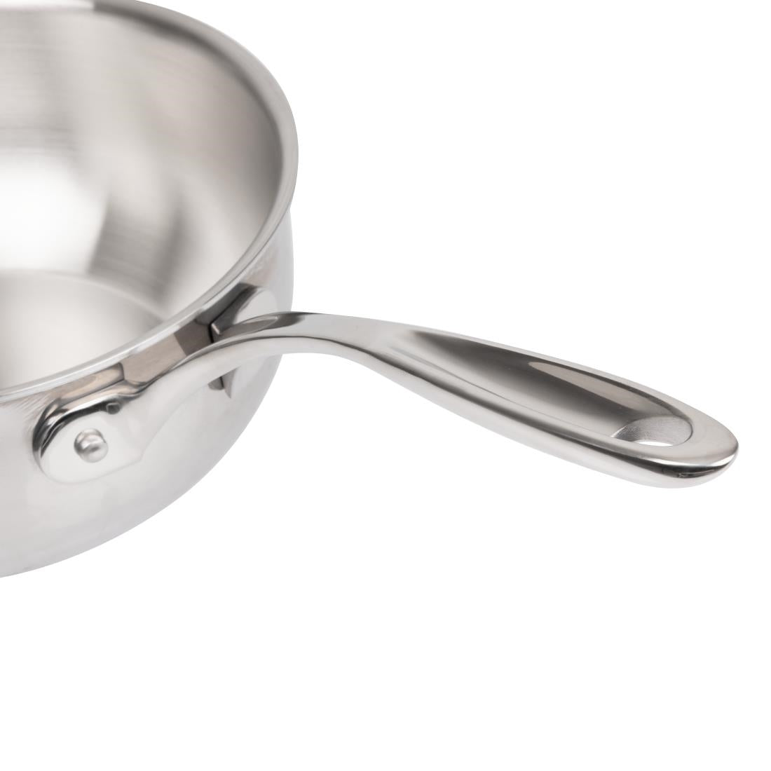 Y240 Vogue roestvrij staal & aluminium drielaagse geflarede sauteerpan 20cm