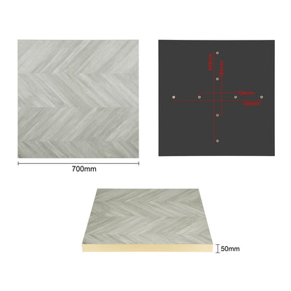 FU512 Bolero Voorgeboord Tafelblad Chevron Design 700 Mm