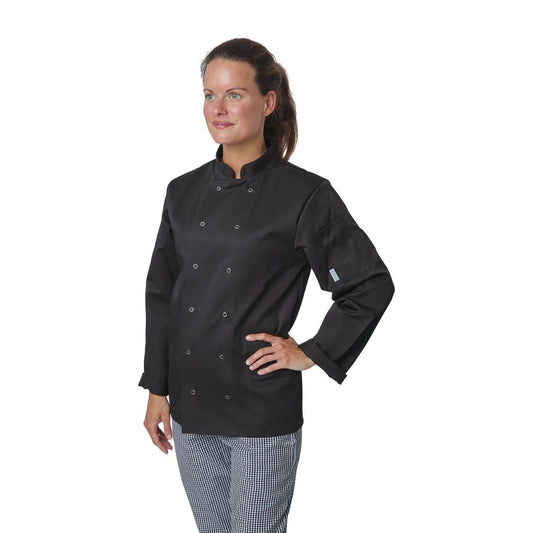 A438-XL Whites Vegas unisex koksbuis lange mouw zwart XL