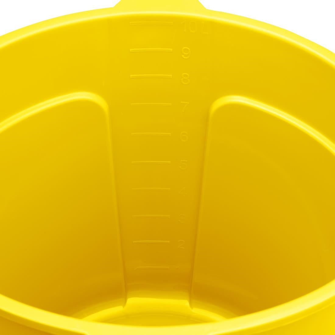 FU834 Jantex Gele Maatemmer Met Schenktuit 10Ltr