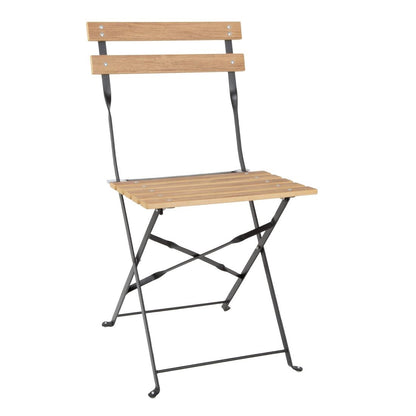 FU539 Bolero Perth Pavement Style Klapstoelen Met Houteffect (2 stuks)