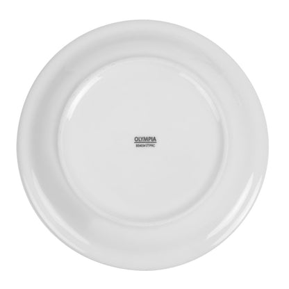 CB488 Olympia Whiteware Borden Met Smalle Rand 20,2cm (12 Stuks)
