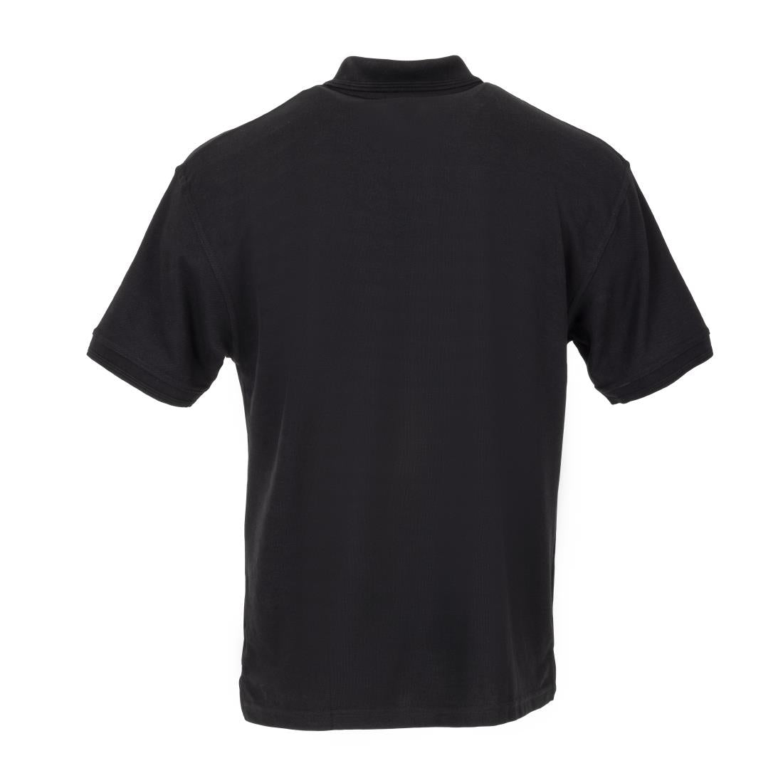 A735-M Unisex poloshirt zwart M