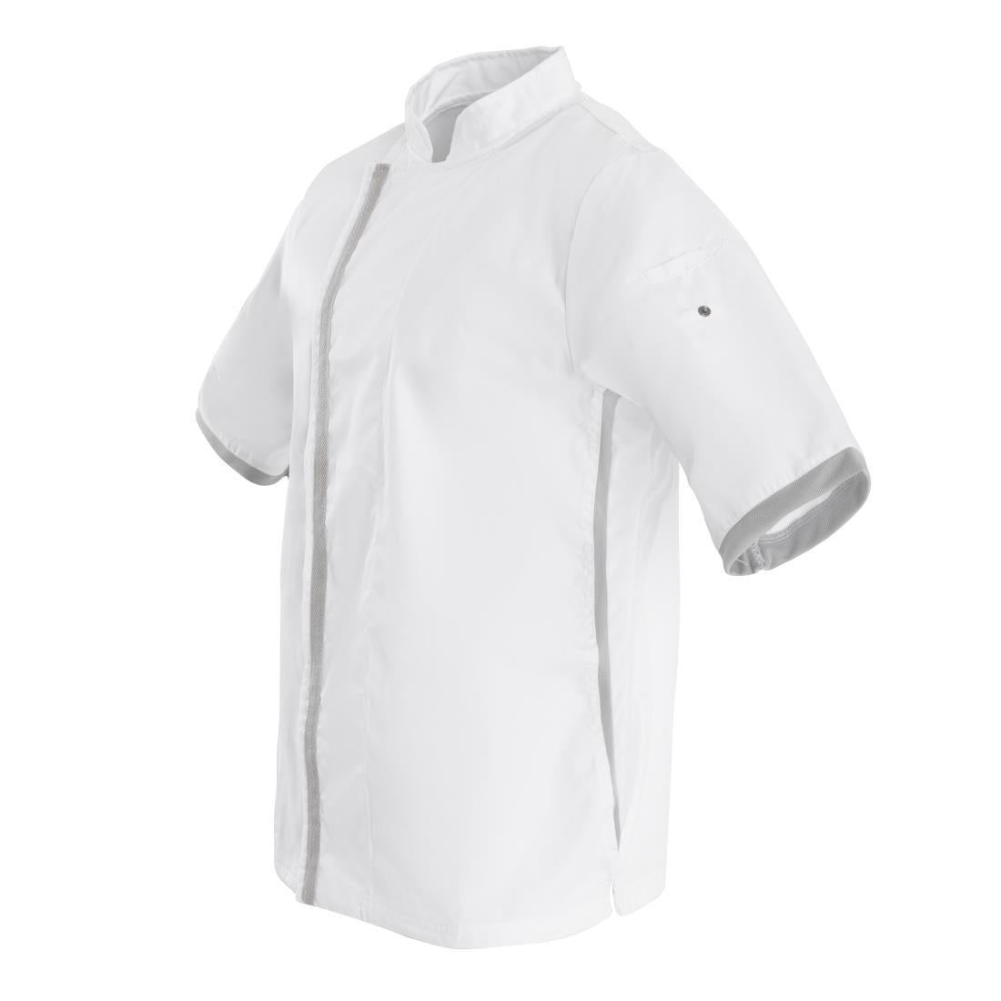 B998-XS Southside unisex koksbuis korte mouw wit XS