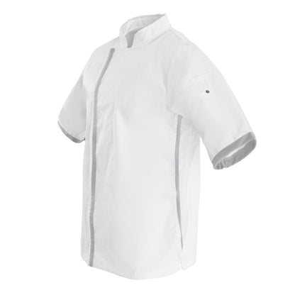 B998-XS Southside unisex koksbuis korte mouw wit XS
