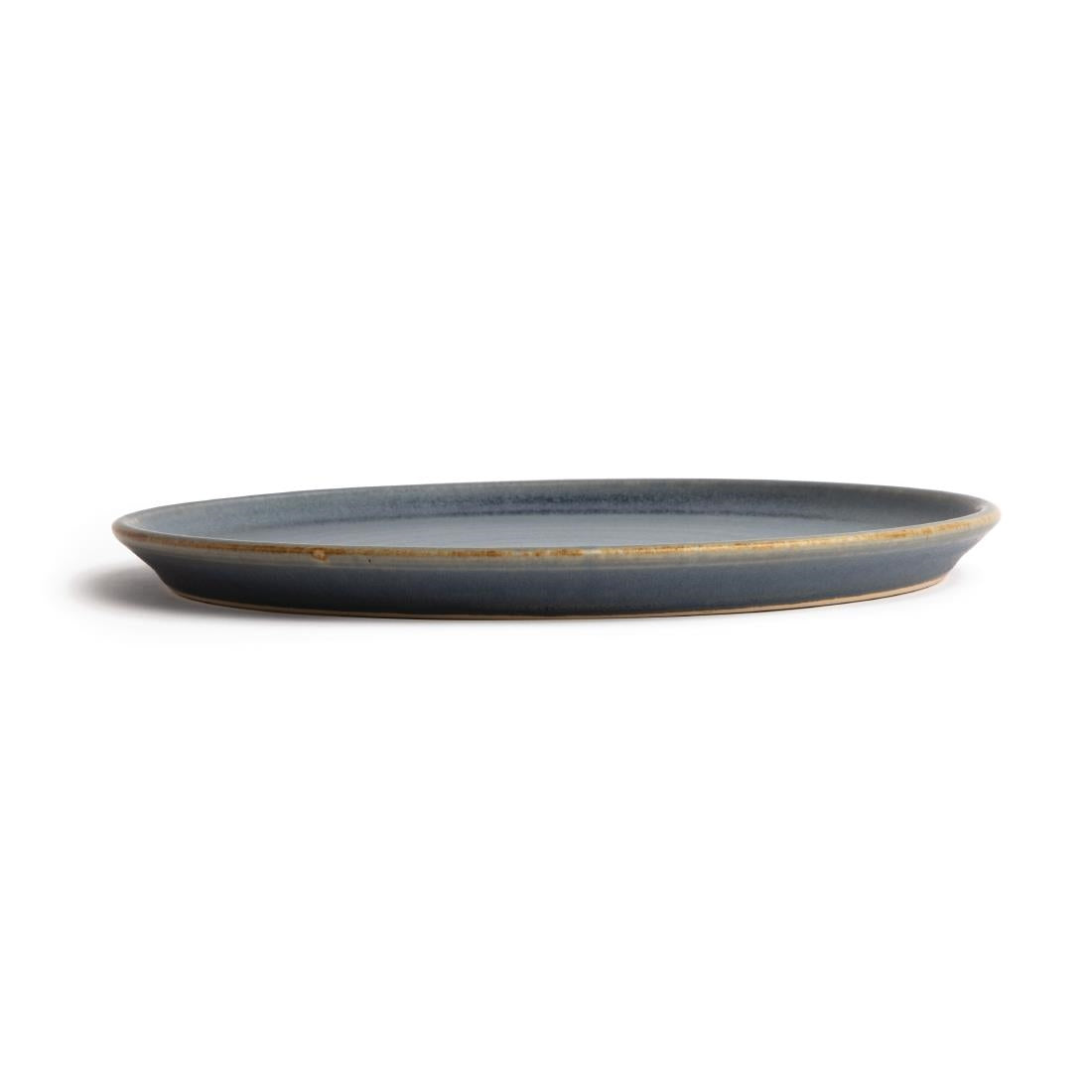 FA303 Olympia Canvas ronde borden met smalle rand blauw graniet 26,5cm (6 stuks)