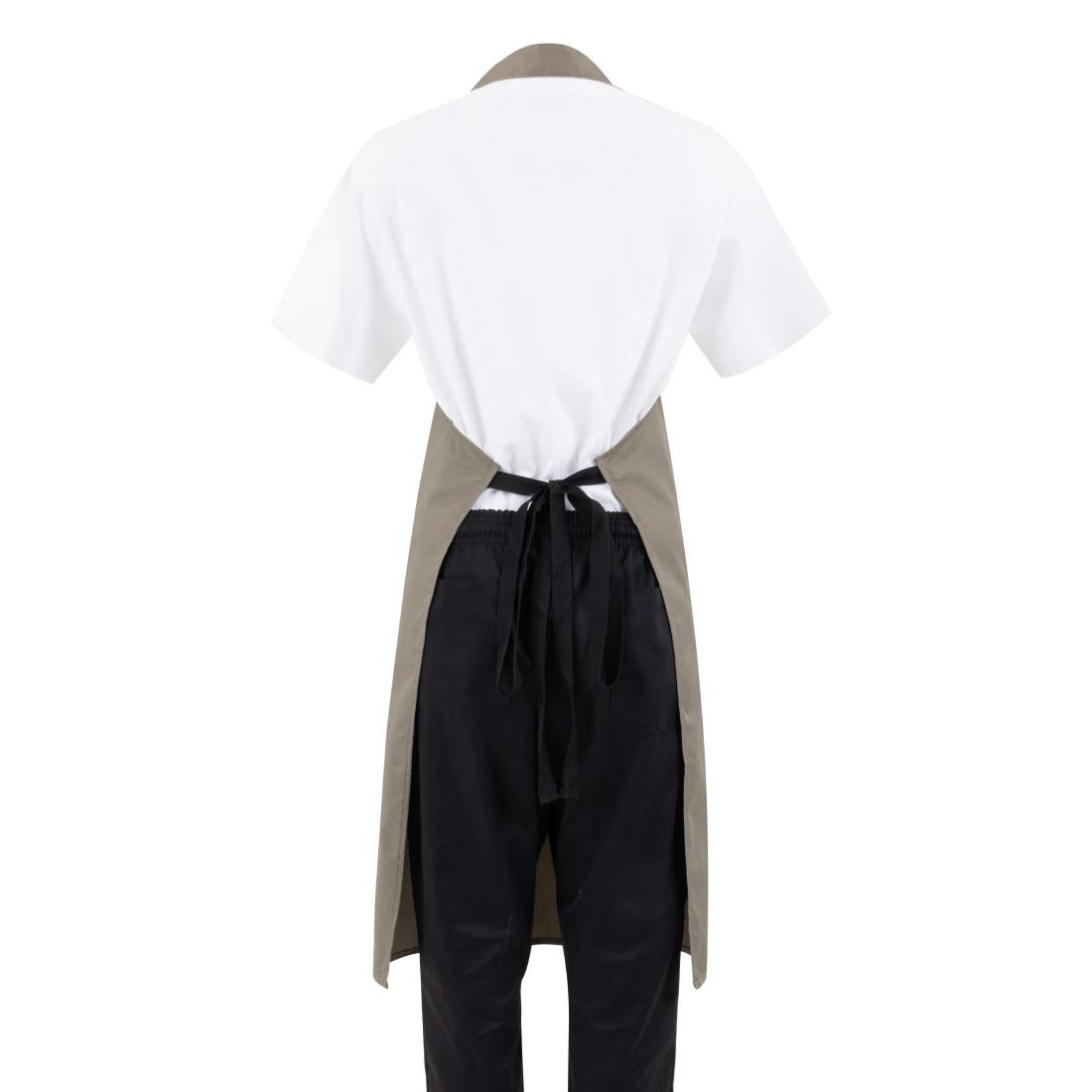 B427 Whites halterschort polyester-katoen olijfgroen
