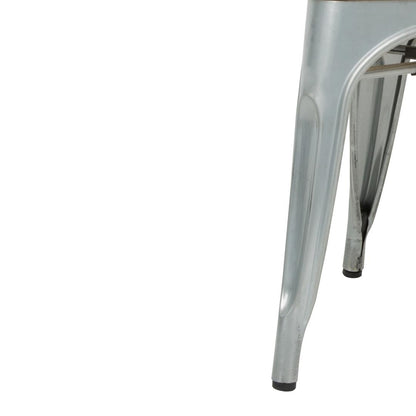 GM642 Bolero Bistro gegalvaniseerd stalen stoelen met houten zitting (4 stuks)