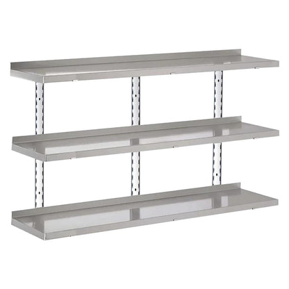 HZ758 Gastro-M complete stellingset 3 niveaus 140x40cm - complete montageset (excl. schroeven)