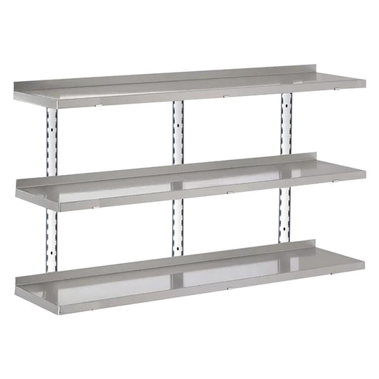 HZ758 Gastro-M complete stellingset 3 niveaus 140x40cm - complete montageset (excl. schroeven)