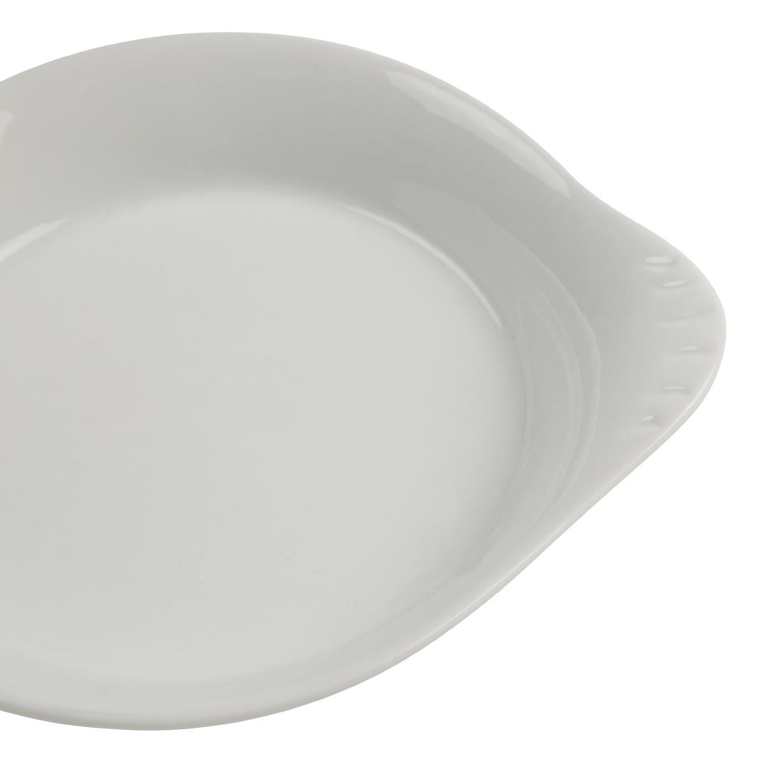 W443 Olympia Whiteware ronde gratineerschalen met handvatten 13cm (6 stuks)