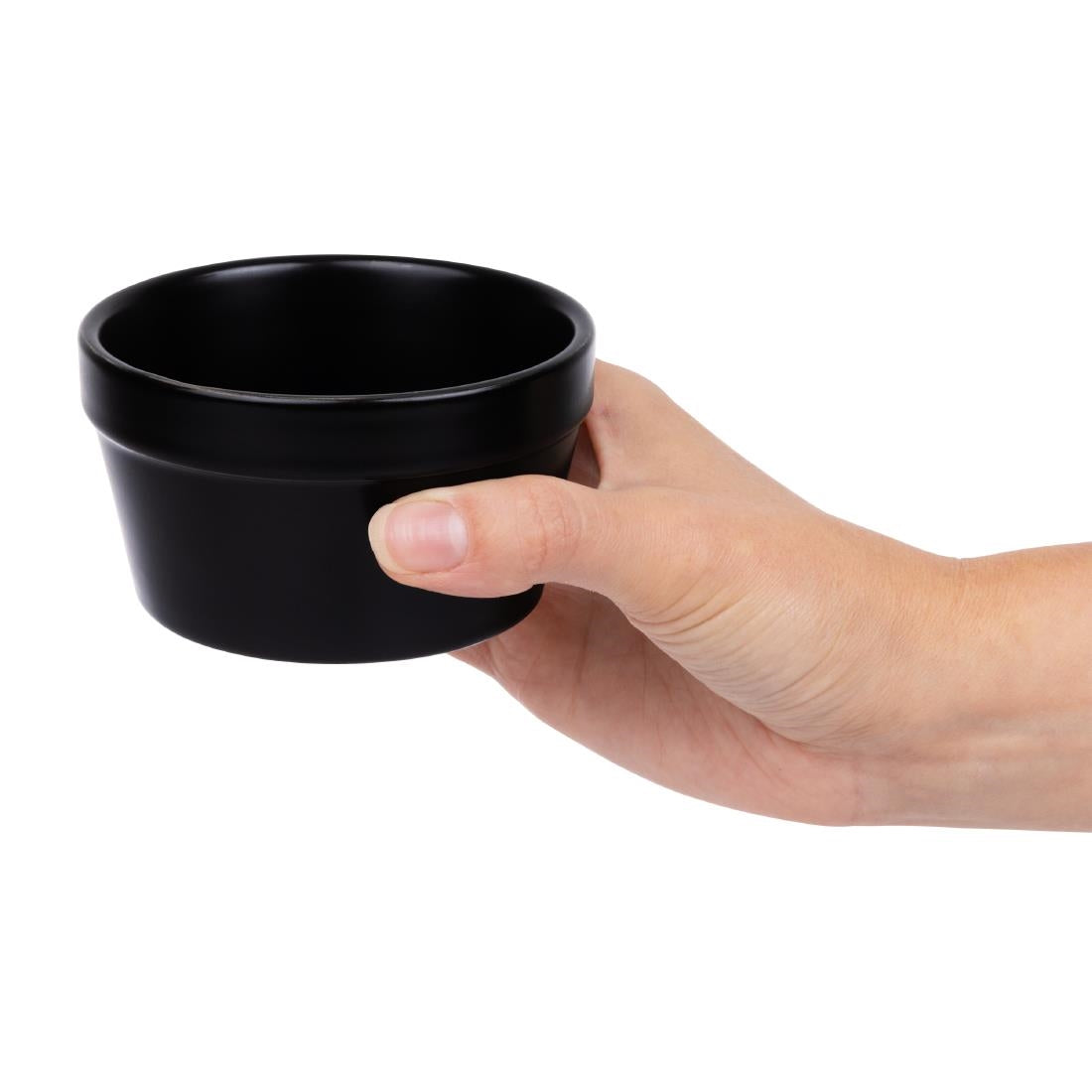 DK831 Olympia stapelbare ramekin mat zwart 9,5cm (6 stuks)