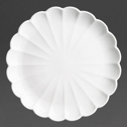 JB395 Olympia Bloom Geschulpte Borden Wit 276mm (4 stuks)