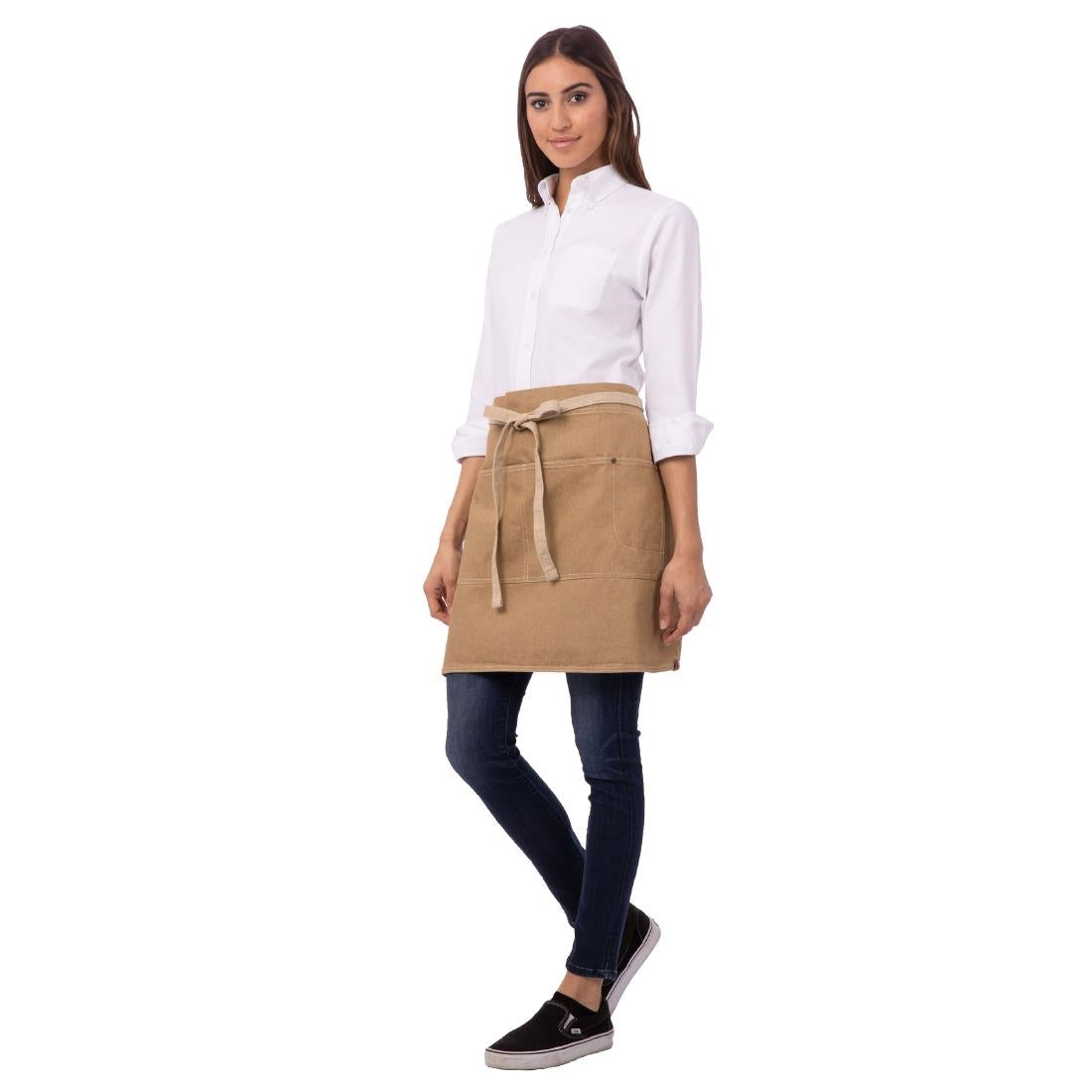BB019 Chef Works Urban Austin Denim standaard sloof beige