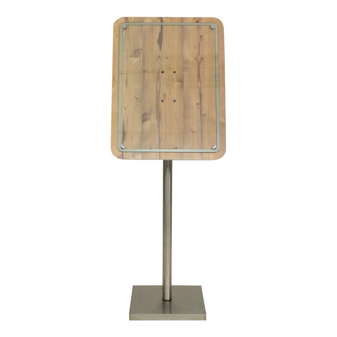 CX073 Securit zwart staal wit 8xA4 informatiedisplay met paal en voet