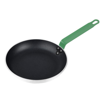 FB471 Hygiplas Teflon Platinum Plus anti-aanbak koekenpan 240mm groen handvat