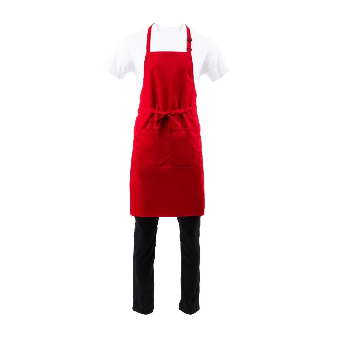 B196 Chef Works halterschort rood